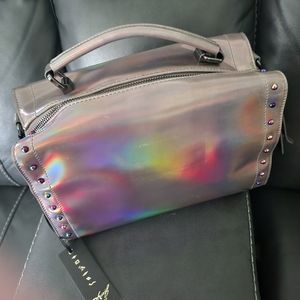 Sharif iridescent holographic leather purse NWT
